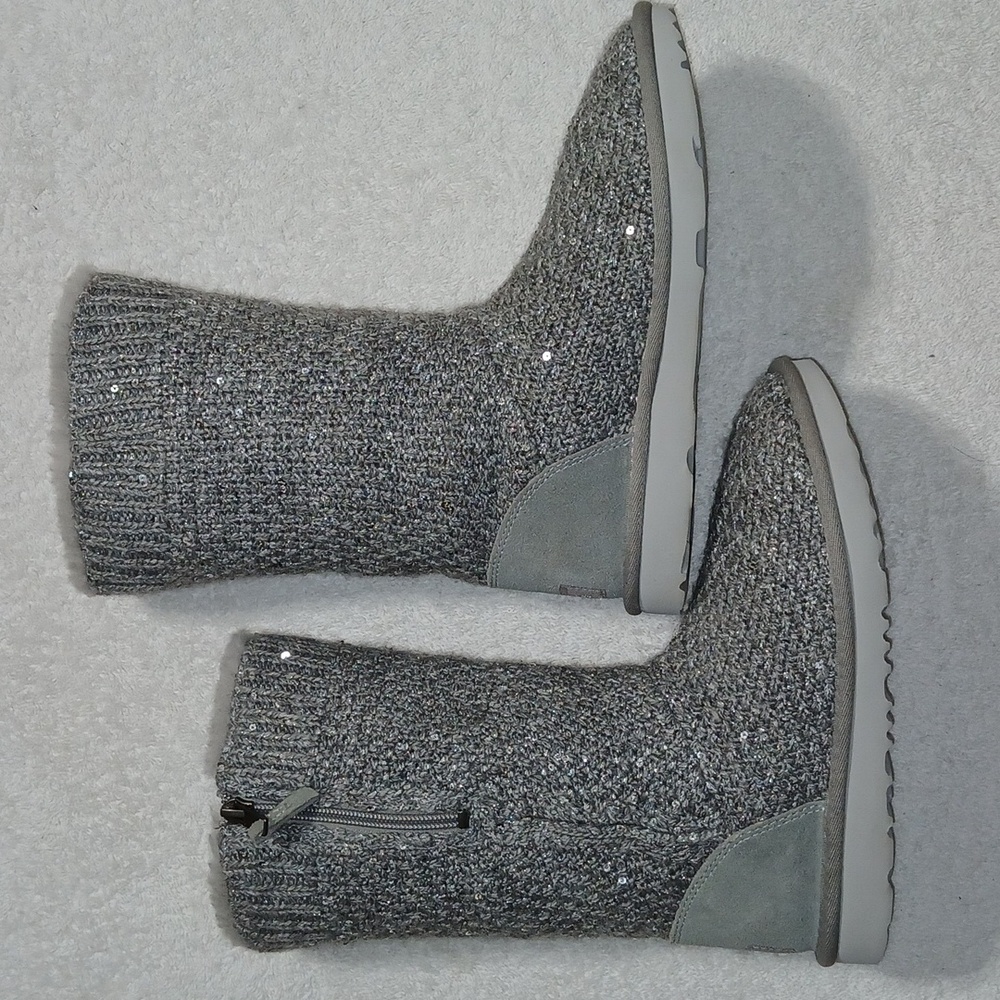 UGG Knit Sequin Tall Boots, Kids Size 3